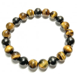 Bracelet en Shungite & Oeil de Tigre