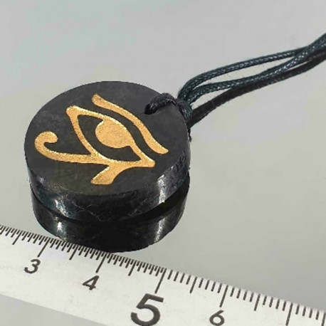 Pendentif en Shungite Avec Oeil d'Horus