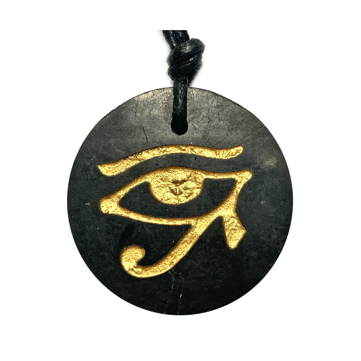 Pendentif en Shungite Avec Oeil d'Horus