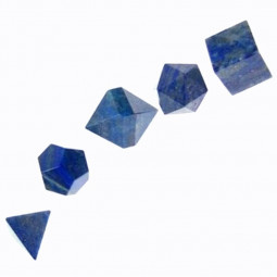 Solides de Platon en Lapis-Lazuli par 5