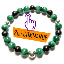 Bracelet en Shungite & Malachite