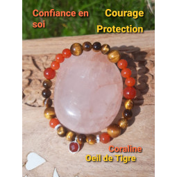 Bracelet en Cornaline & Oeil de Tigre