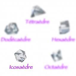 Solides de Platon en Cristal de Roche  Vibrations Cristallines