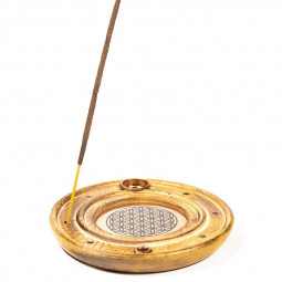 Brûle-Encens Fleur de Vie en Bois