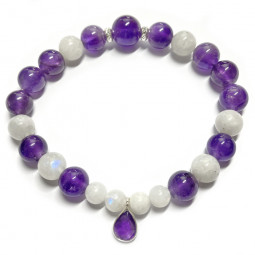 Bracelet Pierre de Lune & Améthyste