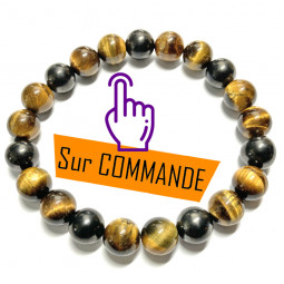 Bracelet en Shungite & Oeil de Tigre