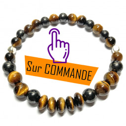 Bracelet en Shungite & Oeil de Tigre