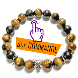 Bracelet en Shungite & Oeil de Tigre