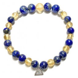 Bracelet en Lapis-Lazuli & Citrine