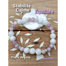 Bracelet en Kunzite & Pierre de Lune