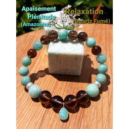 Bracelet Amazonite & Quartz Fumé