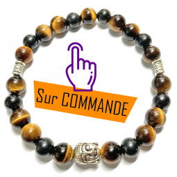 Bracelet en Shungite & Oeil de Tigre