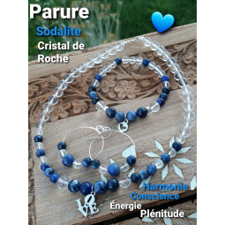 Bracelet Sodalite & Cristal de Roche