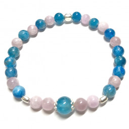 Bracelet en Kunzite & Apatite