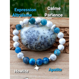Bracelet Apatite & Howlite