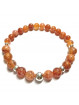 Bracelet Boules en Agate Feu