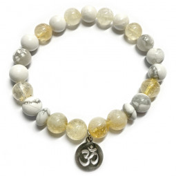 Bracelet en Citrine & Howlite