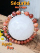 Bracelet Boules en Agate Feu