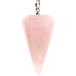 Pendule Cône en Quartz Rose