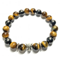 Bracelet en Shungite & Oeil de Tigre