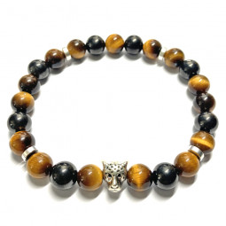 Bracelet en Shungite & Oeil de Tigre