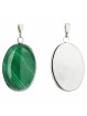 Pendentif en Malachite - Cabochon Ovale