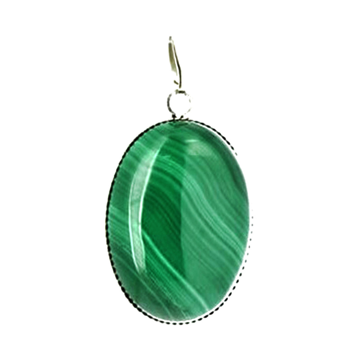 Pendentif en Malachite - Cabochon Ovale