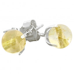 Boucles d'Oreilles en Citrine & Argent