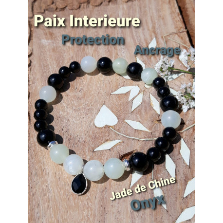 Bracelet en Jade & Onyx