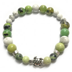 Bracelet Chrysoprase & Howlite