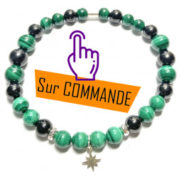 Bracelet en Shungite & Malachite