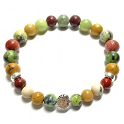 Bracelet en Jaspe Mokaïte & Chrysoprase