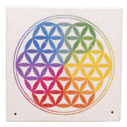 Brûle-Encens Fleur de Vie en Grès