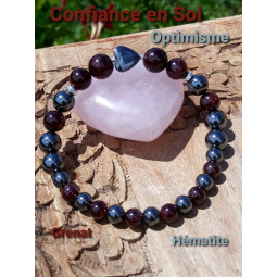 Bracelet Grenat & Hématite