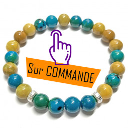 Bracelet en Jaspe Opale & Chrysocolle
