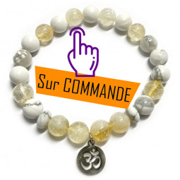 Bracelet en Citrine & Howlite