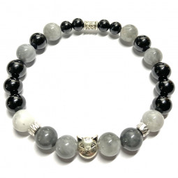 Bracelet en Oeil de Chat & Tourmaline