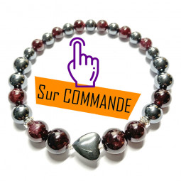 Bracelet Grenat & Hématite