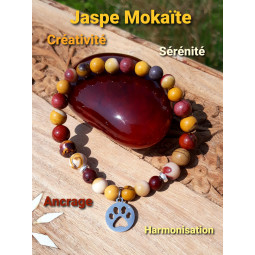 Bracelet en Jaspe Mokaïte