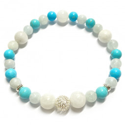 Bracelet Boules 3 Pierres