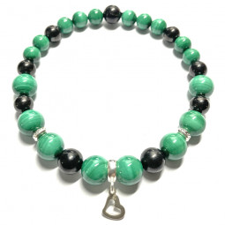 Bracelet en Shungite & Malachite
