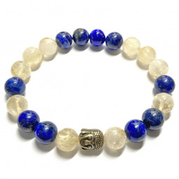 Bracelet en Lapis-Lazuli & Citrine