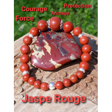 Bracelet en Jaspe Rouge
