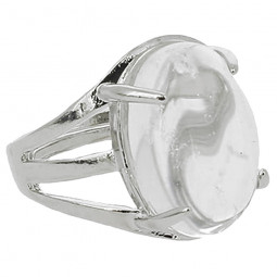 Bague Ovale en Cristal de Roche
