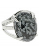 Bague en Obsidienne Neige