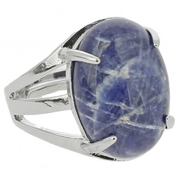 Bague Ovale en Sodalite