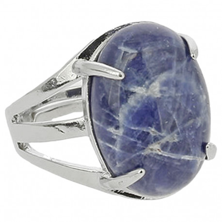 Bague Ovale en Sodalite