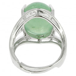 Bague Ovale en Aventurine Verte