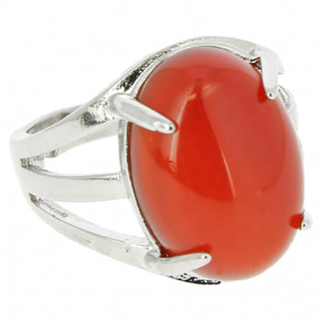 Bague Ovale en Cornaline
