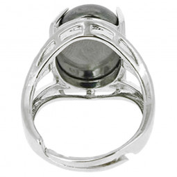 Bague en Hématite Vibrations Cristallines